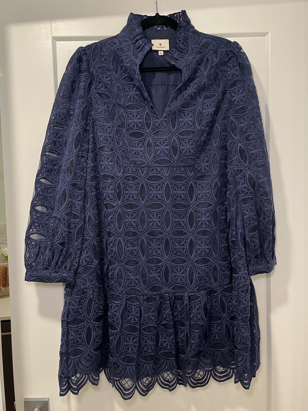 Navy Organza Palmerston Dress - Picture 3 of 6